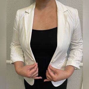 Papaya white blazer size medium